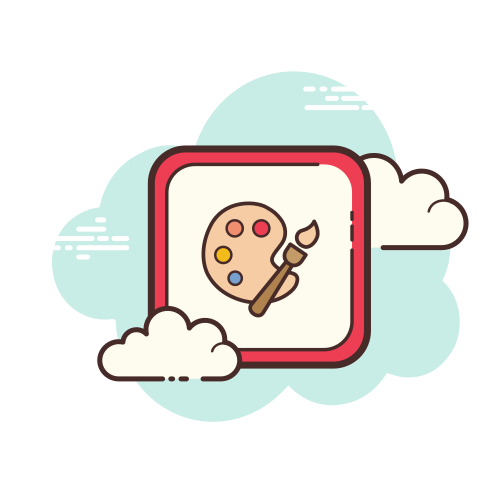 Icono de Paleta de Colores y Pincel