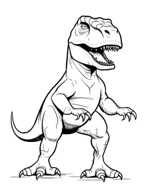 dinosaurio triste para que puedas colorearlo totalmente gratis