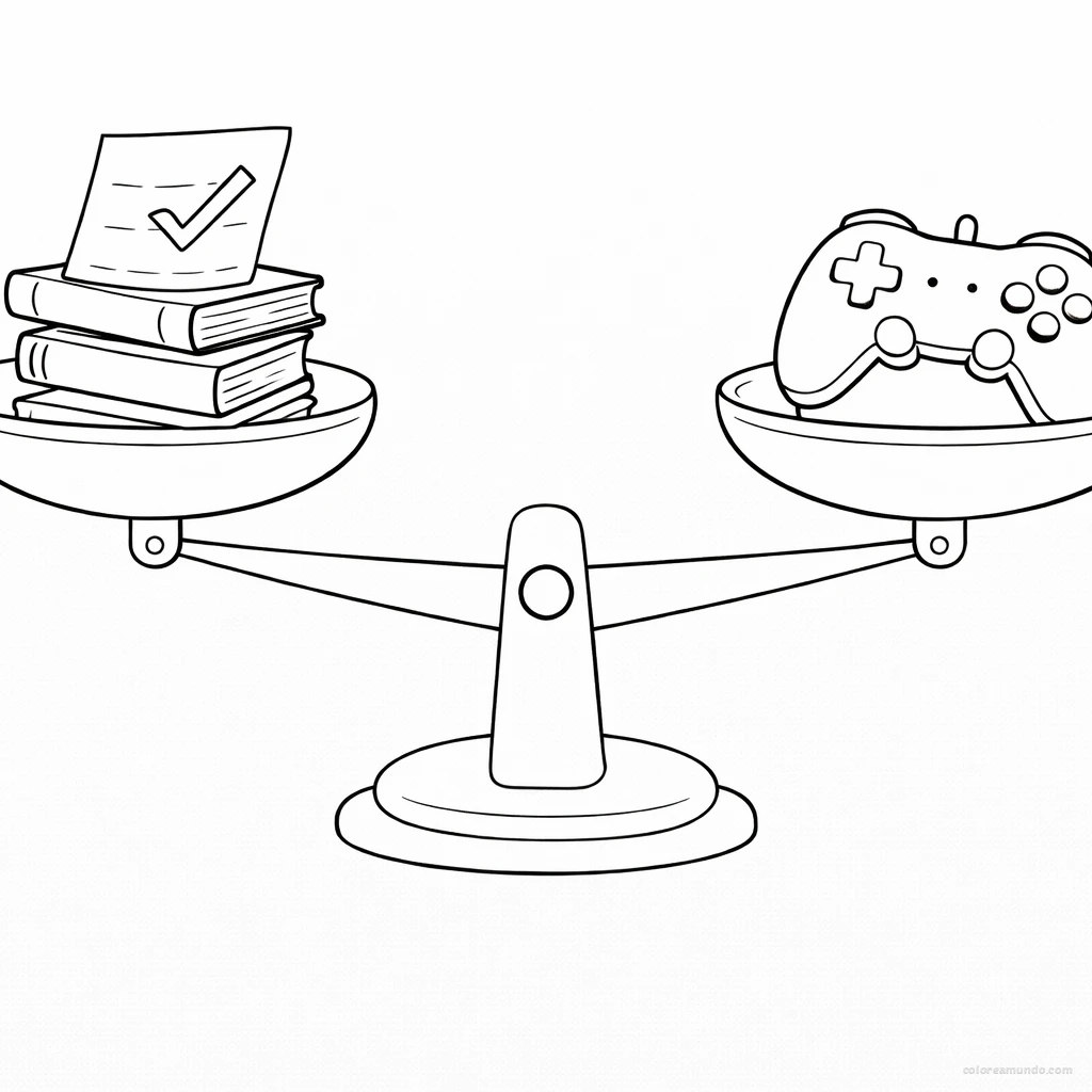 Dibujo para colorear: Comparo soluciones: cual es mas justa