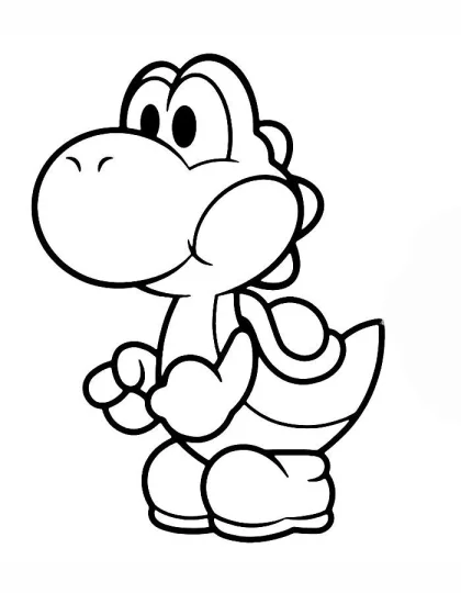 yoshi tierno dibujo para impresion