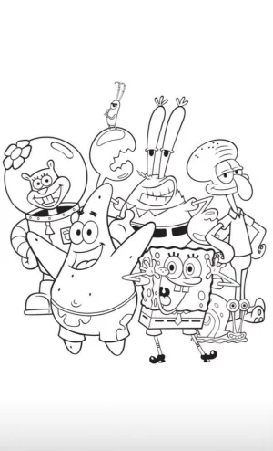 peronsajes de la caricatura de bob esponja