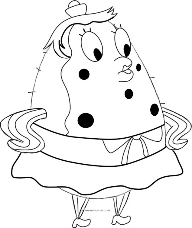 Dibujo para colorear: la senorita pufp de la escuela de manejo