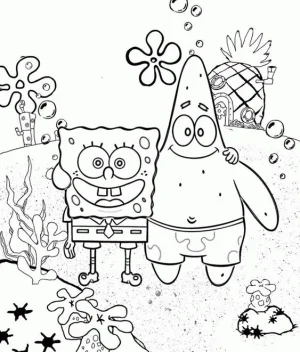 bob esonja y patricio estrella abrazandoce