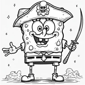 bob esponja disfrazado de pirata