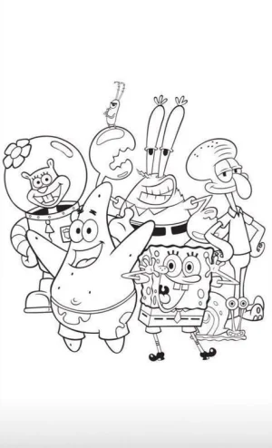 todos los personajes principales de bob esponja