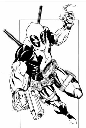 Deadpool saltando