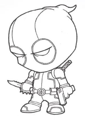 DeadPool tierno version chibi