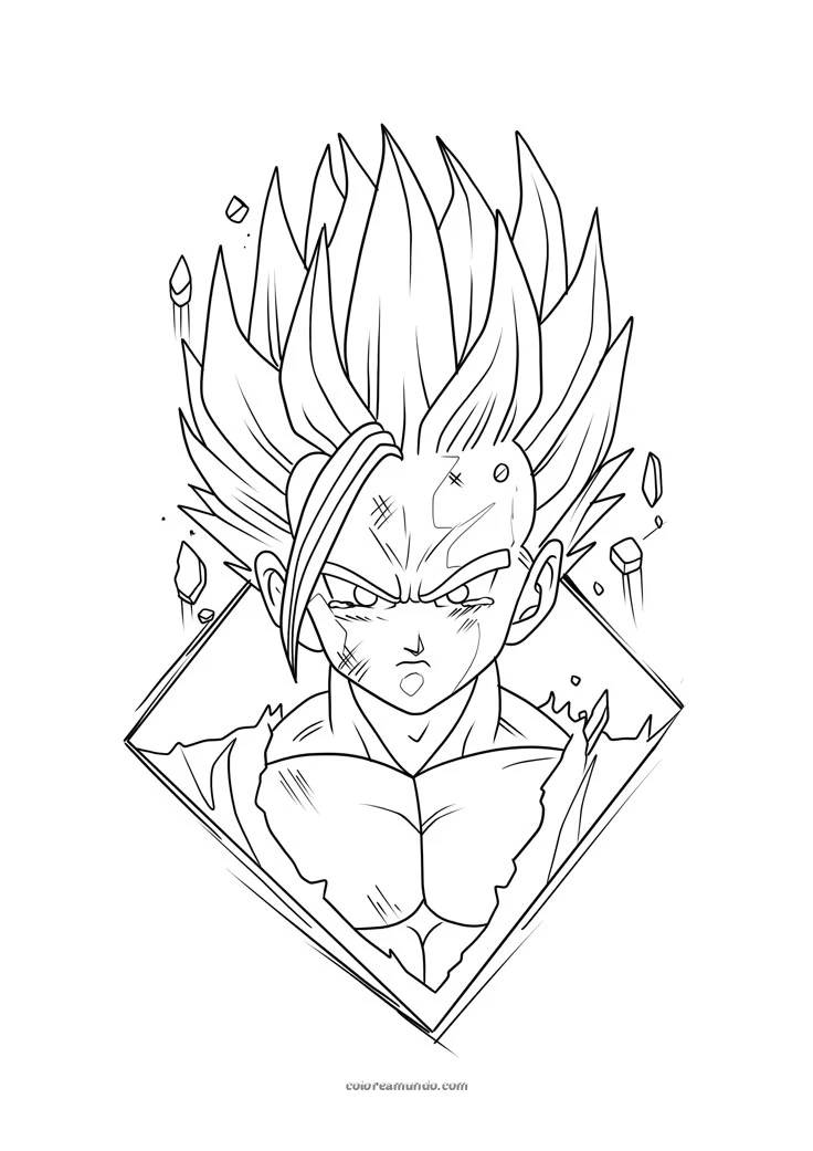 Dibujo para colorear: gohan dibujo para ser coloreado