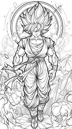 goku sayayin para colorear