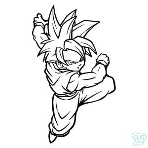 gohan posando dibujo para impresion