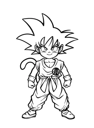 goku version nino dibujo para impresion