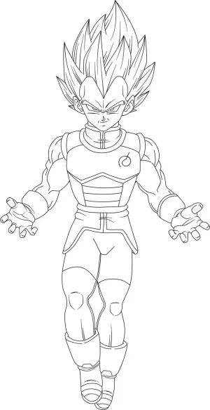 vegeta de dragonball para poder imprimir