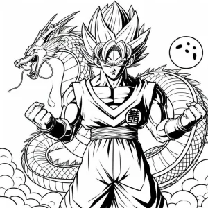 goku y sheenloon de fondo para imprimir y colorear