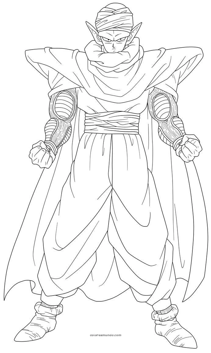Dibujo para colorear: picoro de dragon ball