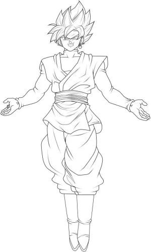 goku version malvada flotando