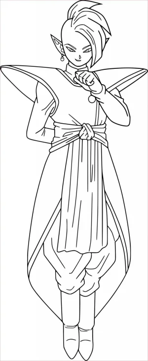 dibujo de la serie de dragon ball para colorear