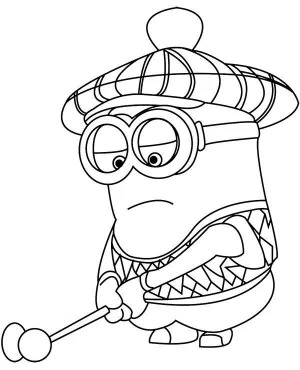 minion jugando el mini golf