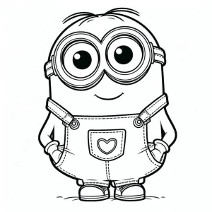 minion tierno con un corazon