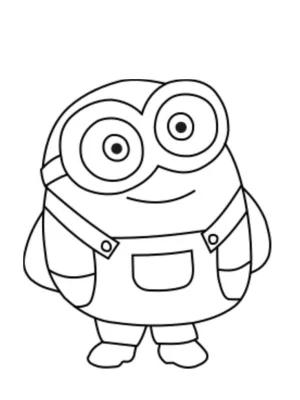 minion tierno dibujo para impresion