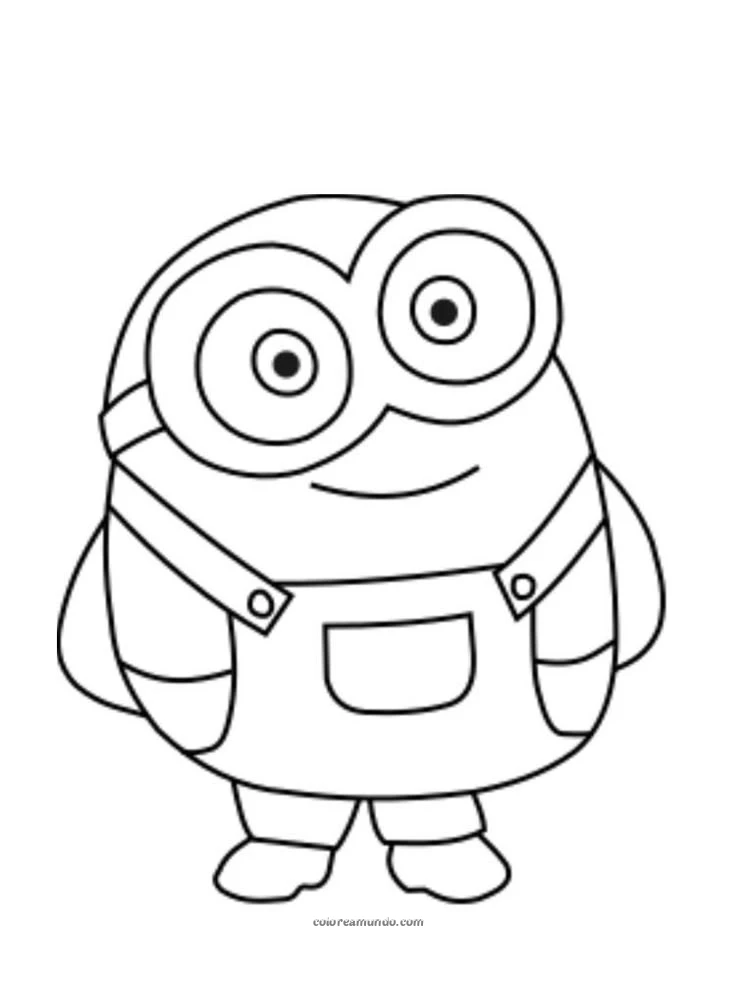 Dibujo para colorear: minion tierno dibujo para impresion
