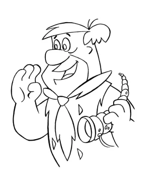 Dibujo para colorear de pedro picapiedras