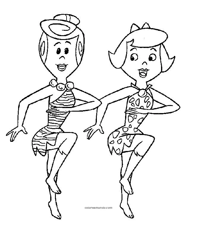 Dibujo para colorear: dibujo de los picapiedras para colorear vilma