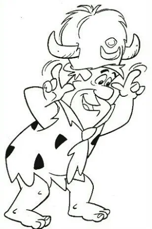 pedro picapiedra con un gorro