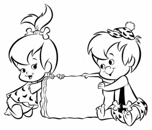 Pebbles picapiedra y bam-bam marmol