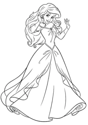 ariel con vestido 