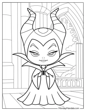 princesa malvada dibujo para colorear