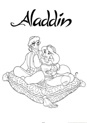 aladin dibujo para colorear