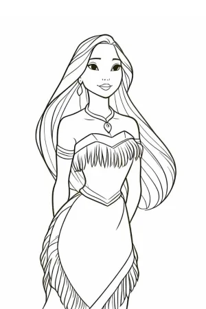 princesa de disney para colorear
