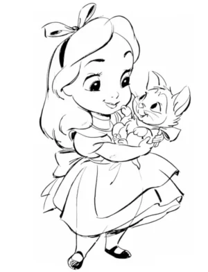 Alicia princisa dibujo para colorear