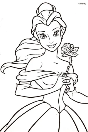 bella sosteniendo una rosa