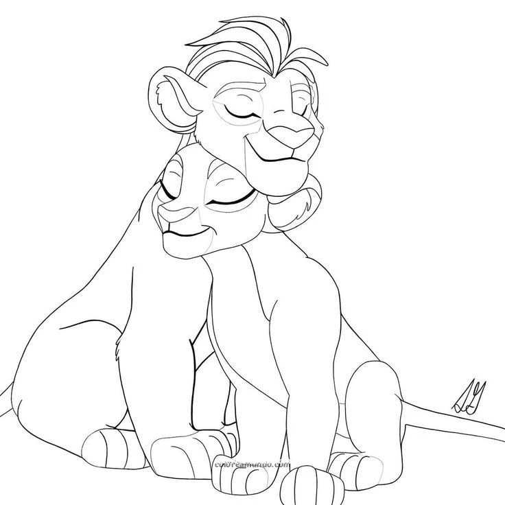 Dibujo para colorear: dibujo del rey leon
