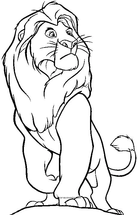 Dibujo para colorear: padre de simba del rey leon