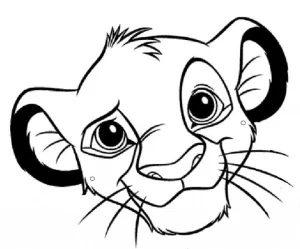 simba dibujo para colorear