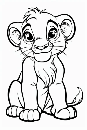 leon del rey leon dibujo para coloear