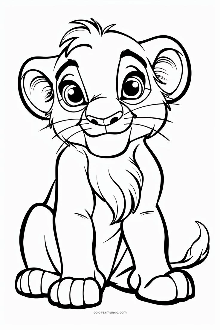 Dibujo para colorear: leon del rey leon dibujo para coloear