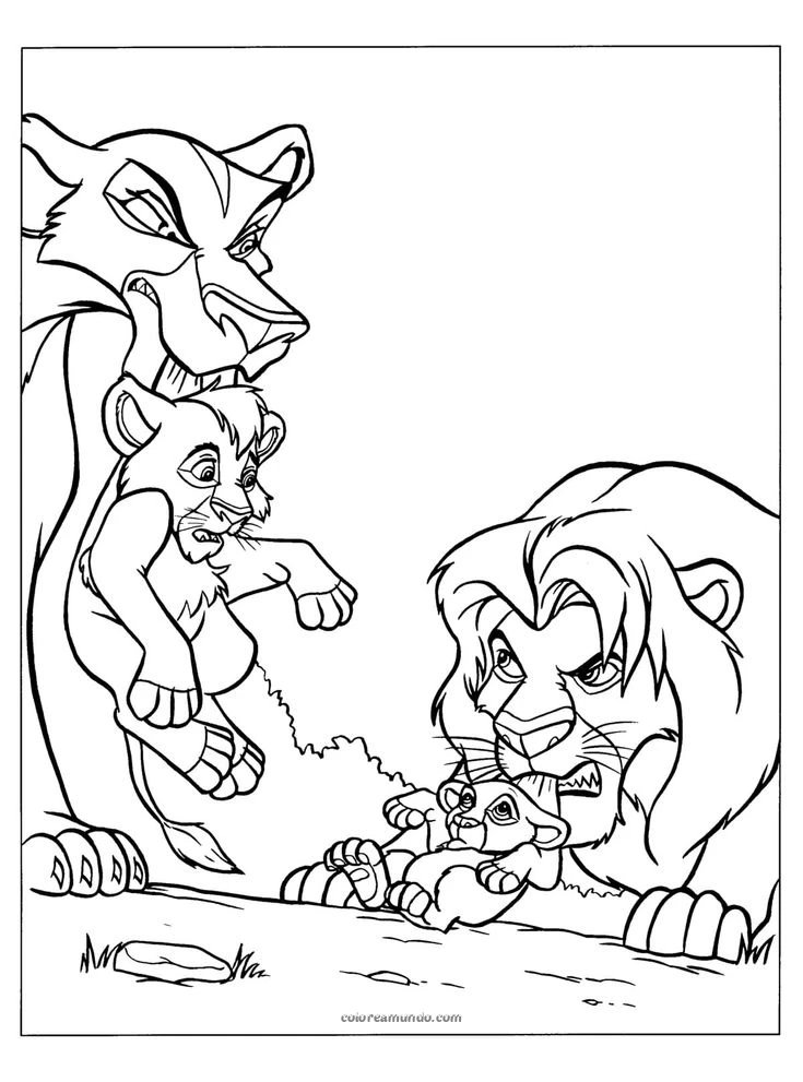 Dibujo para colorear: el rey leon
