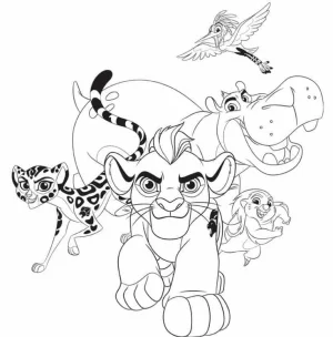 dibujo infantil de animales de la selva