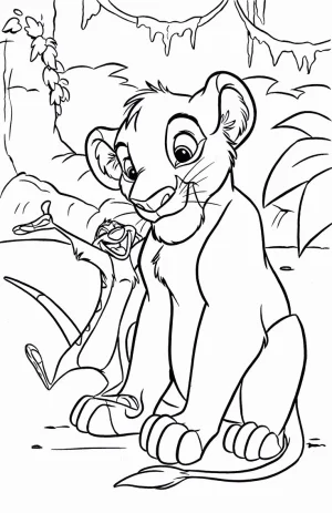 timon y simba cantando