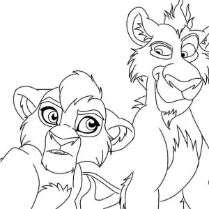 personajes malvados del rey leon dibujo para colorear