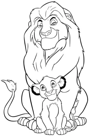 simba y su padre el rey leon