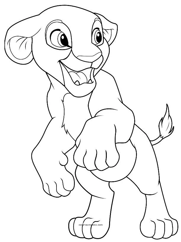 Dibujo para colorear: simba del rey leon