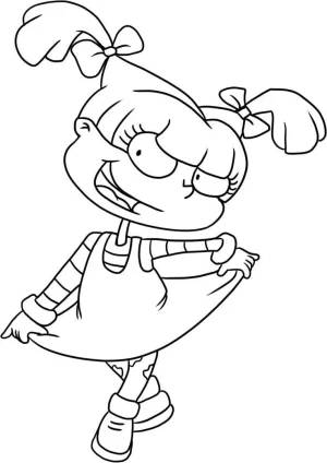 Angelica dibujo para imprimir y colorear