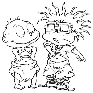tommy y carlitos dibujo para colorear