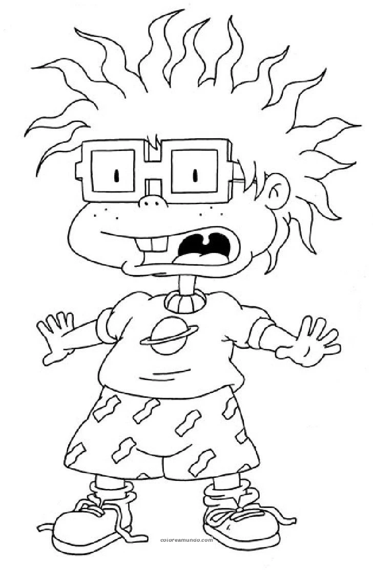 Dibujo para colorear: carlitos asustado