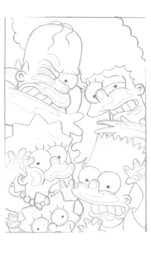 familia simpson dibujo para colorear