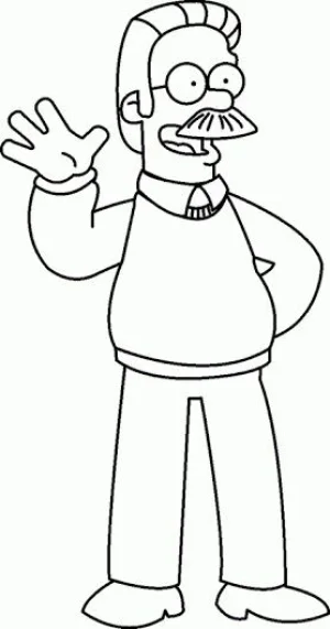 dibujo para colorear de lo simpson